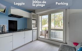 Studio avec loggia - à 200m de la plage - Parking